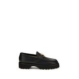 Mocassins à plateforme Valentino Garavani en cuir de veau noir Bos Taurus