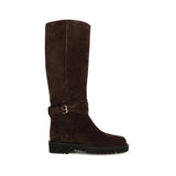 Bottes en cuir suédé marron Valentino Garavani
