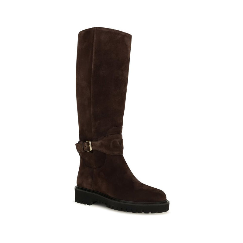 Valentino Garavani Brown Suede Leather Boots