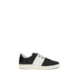 Baskets Valentino Garavani en cuir de veau noir Bos Taurus