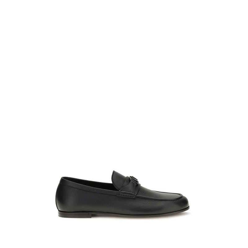 Valentino Garavani Black Deer Slip-On Loafers