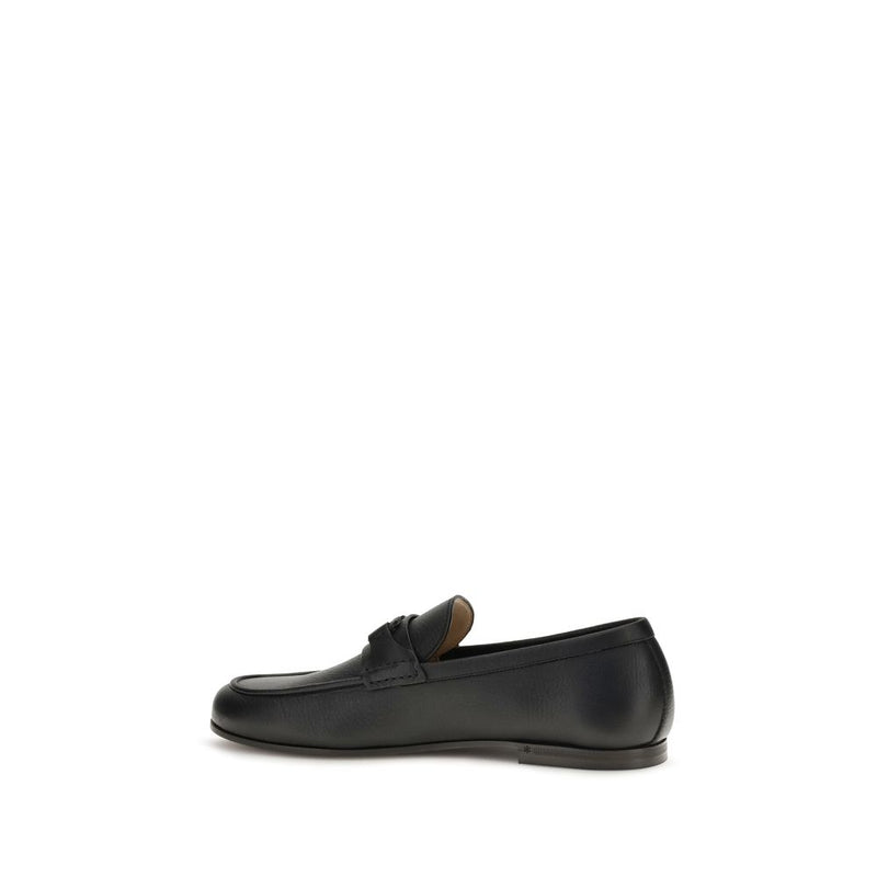 Valentino Garavani Black Deer Slip-On Loafers