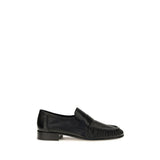 The Row Black Calf Leather Bos Taurus Slip-On Loafers