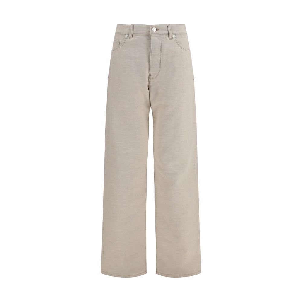 Jean Fendi en denim de coton beige