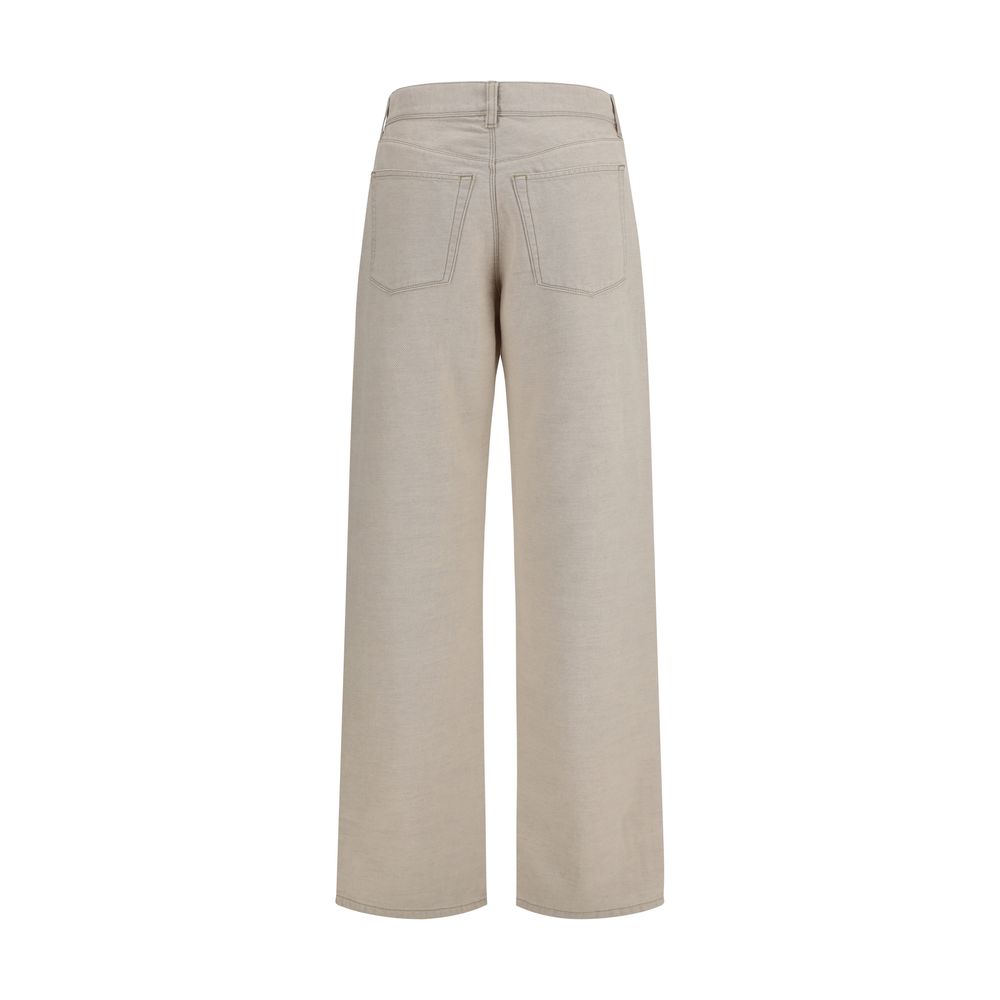 Jean Fendi en denim de coton beige