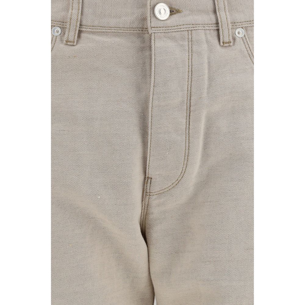 Jean Fendi en denim de coton beige