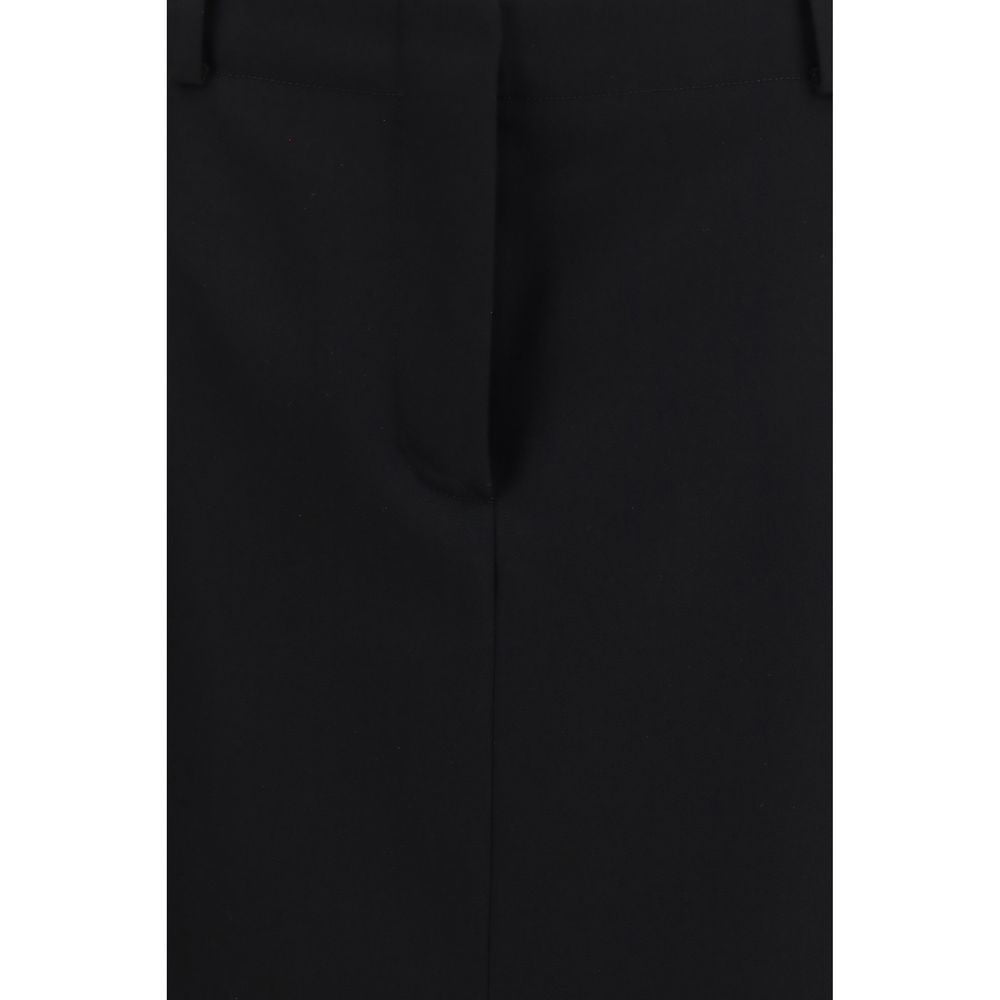 Jupe mi-longue Fendi en laine noire Oves Aries