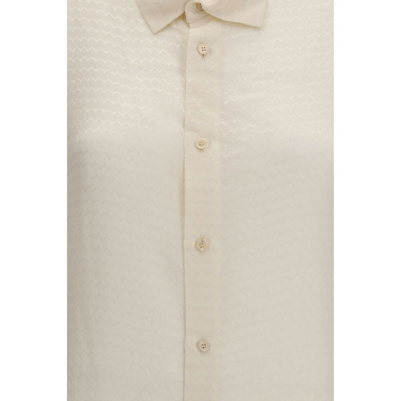 Fendi Beige Silk Pattern Shirt