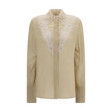 Chemise en soie beige Fendi