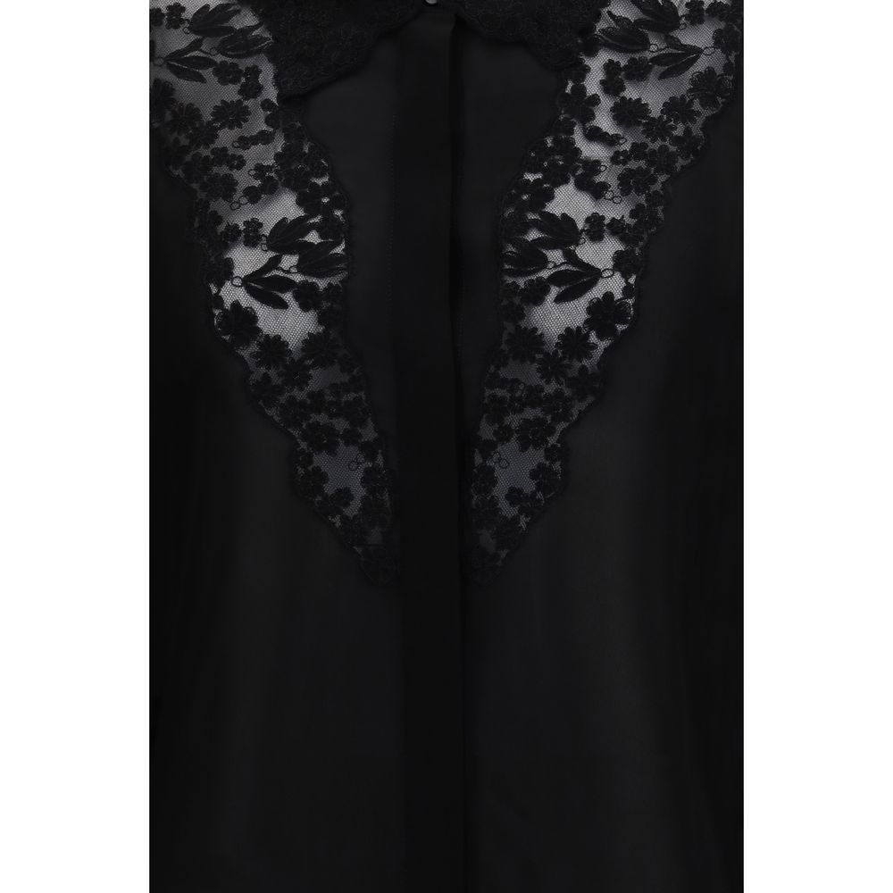 Chemisier Fendi en soie noire