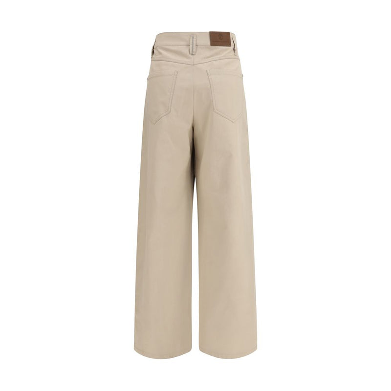 Brunello Cucinelli Beige Cotton Casual Pants