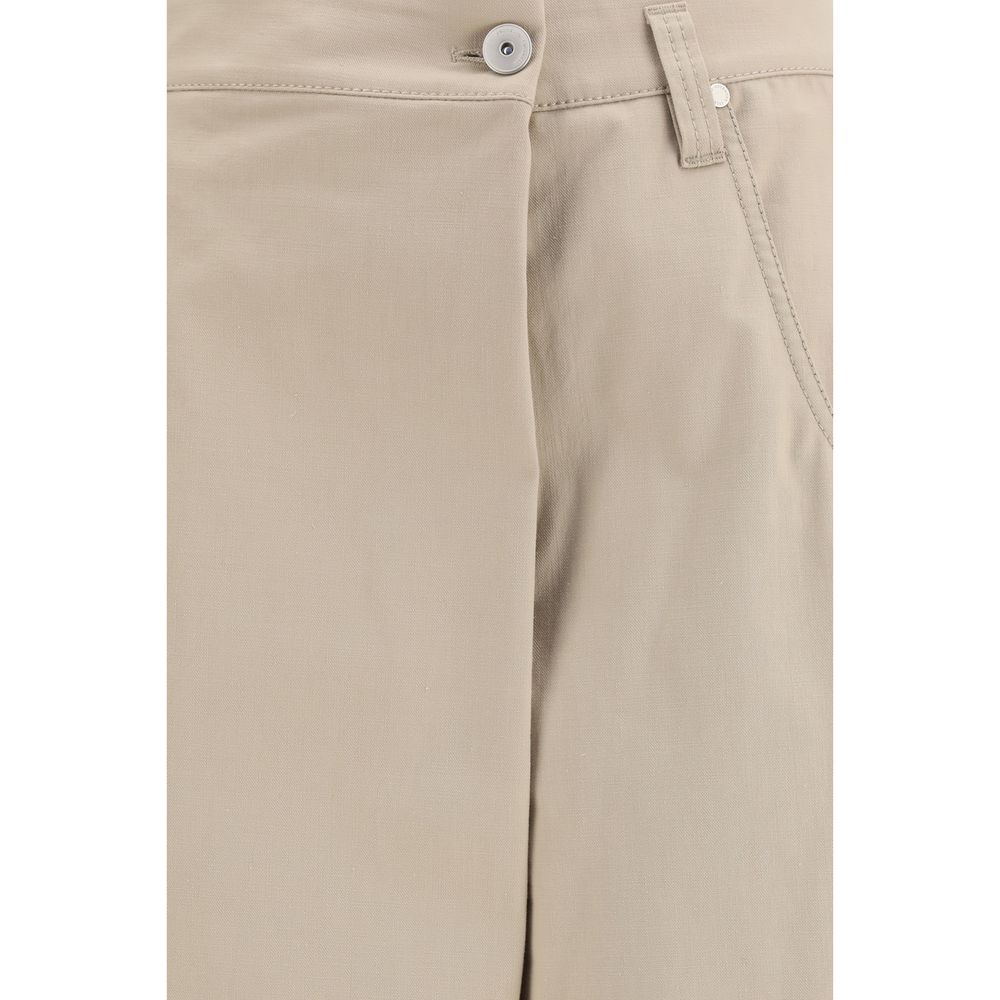 Brunello Cucinelli Pantalon décontracté en coton beige