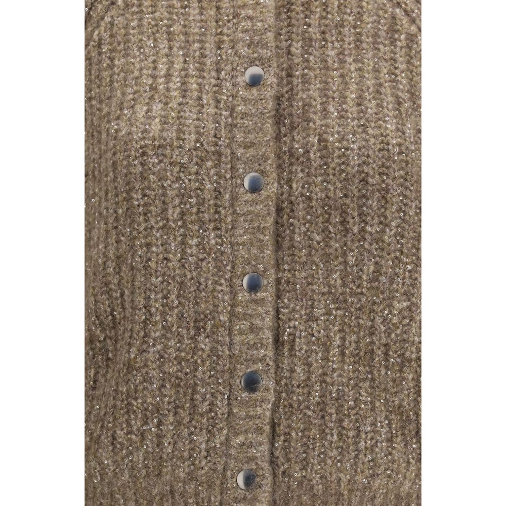 Brunello Cucinelli Cardigan en Cachemire Marron
