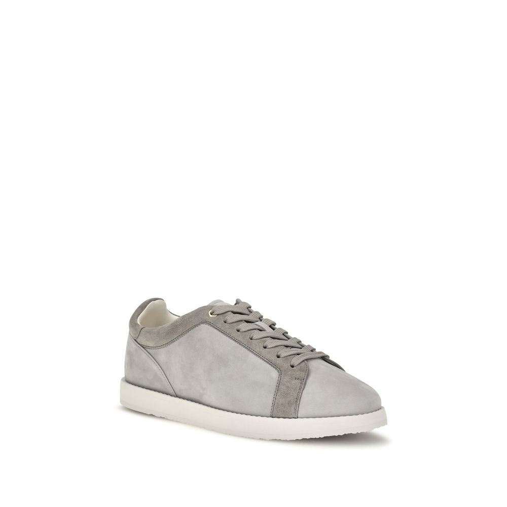 Brunello Cucinelli Baskets basses en suède gris