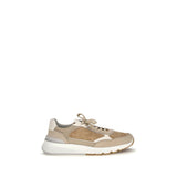 Baskets basses Brunello Cucinelli en cuir de veau beige Bos Taurus