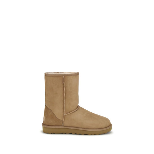 UGG Beige Suede Leather Flat Boots
