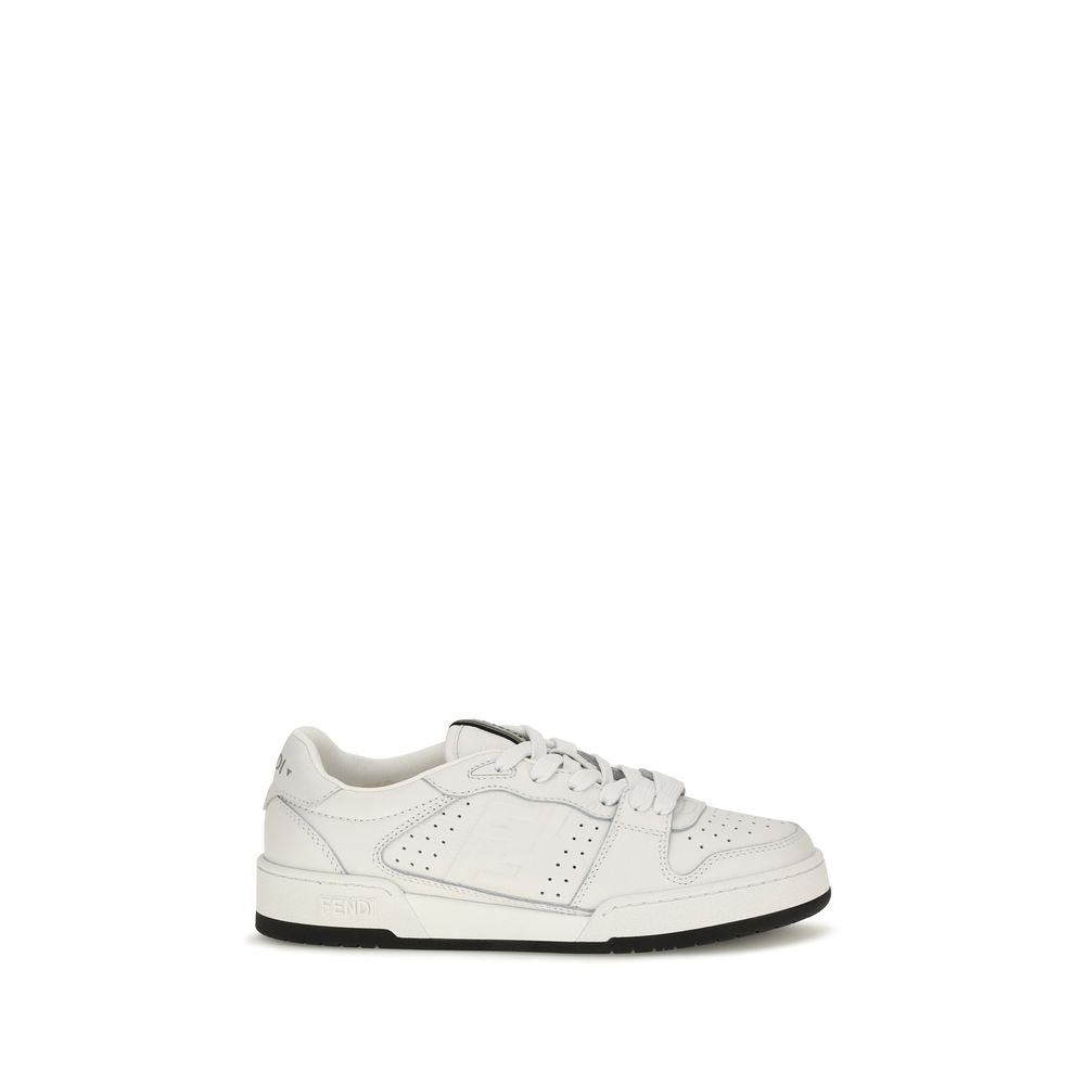Baskets athlétiques Fendi en cuir de veau blanc Bos Taurus