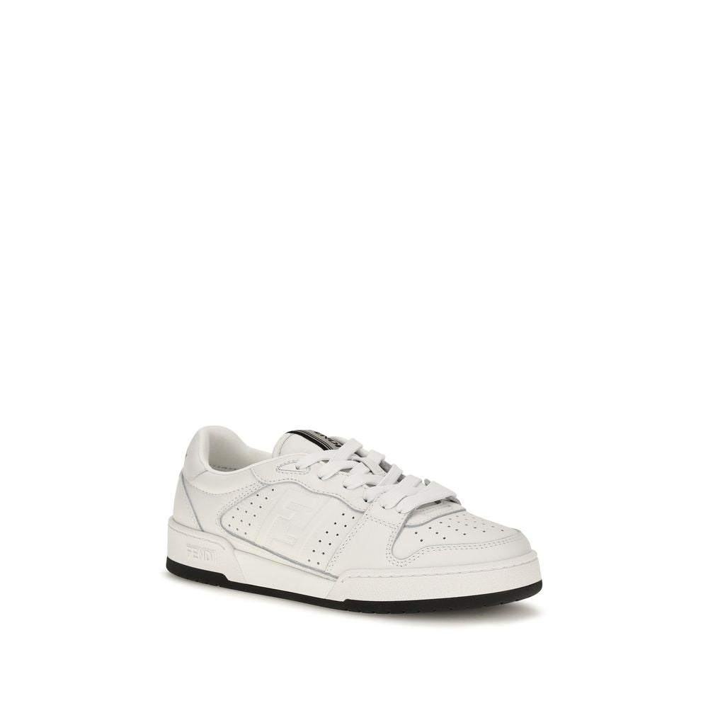 Baskets athlétiques Fendi en cuir de veau blanc Bos Taurus