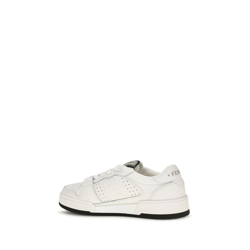 Baskets athlétiques Fendi en cuir de veau blanc Bos Taurus