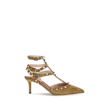 Escarpins en cuir suédé beige Valentino Garavani