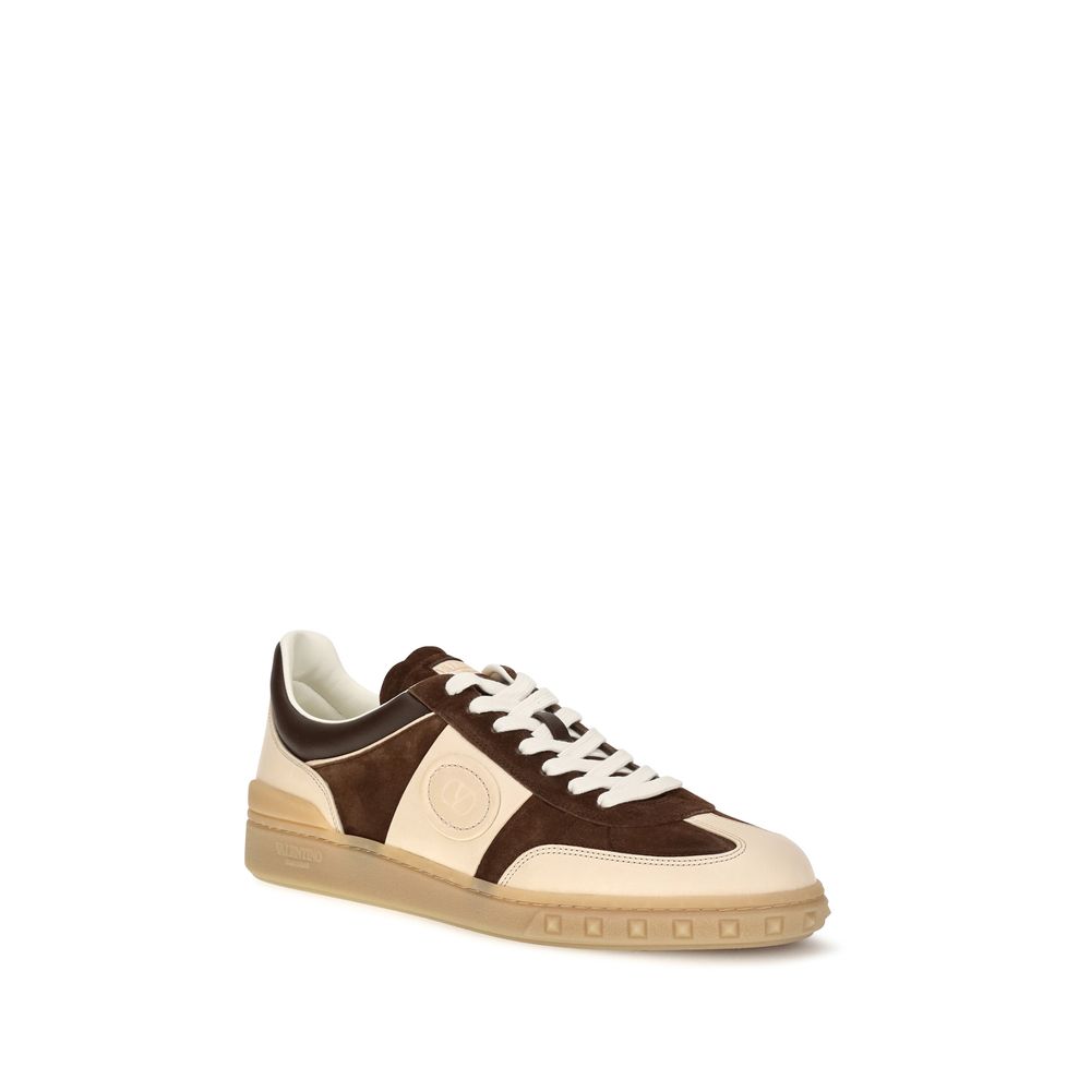 Baskets de sport Valentino Garavani en cuir suédé marron