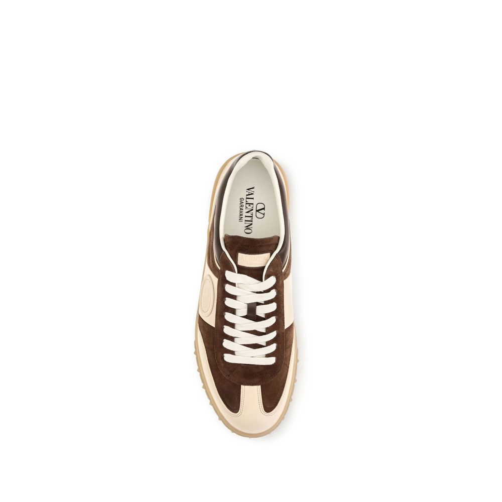 Baskets de sport Valentino Garavani en cuir suédé marron