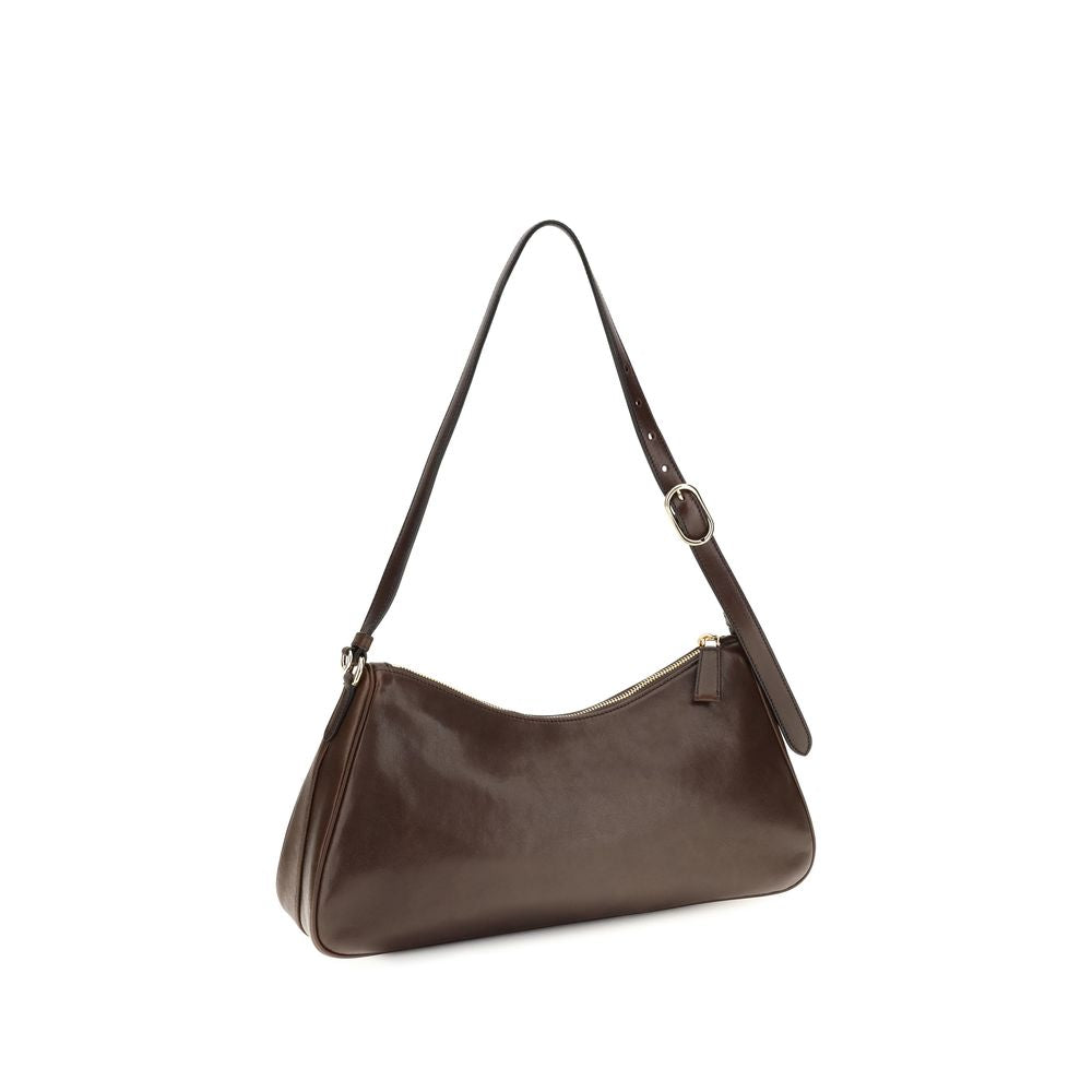 Sac porté épaule Prada en cuir de veau marron Bos Taurus