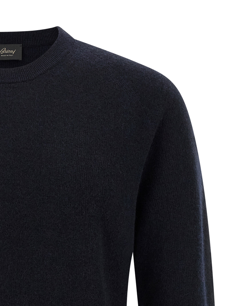 Brioni Blue Cashmere Cardigan