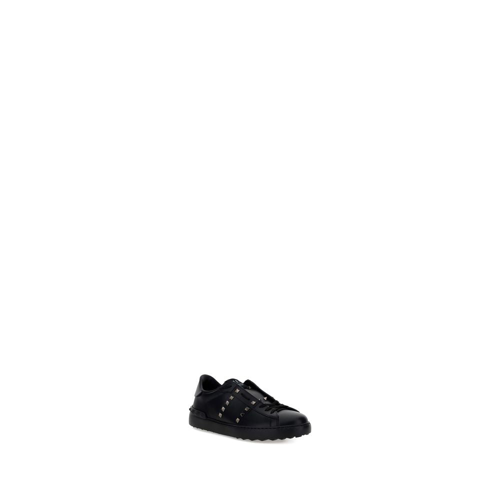 Baskets Athlétiques Valentino Garavani en Cuir de Veau Noir Bos Taurus