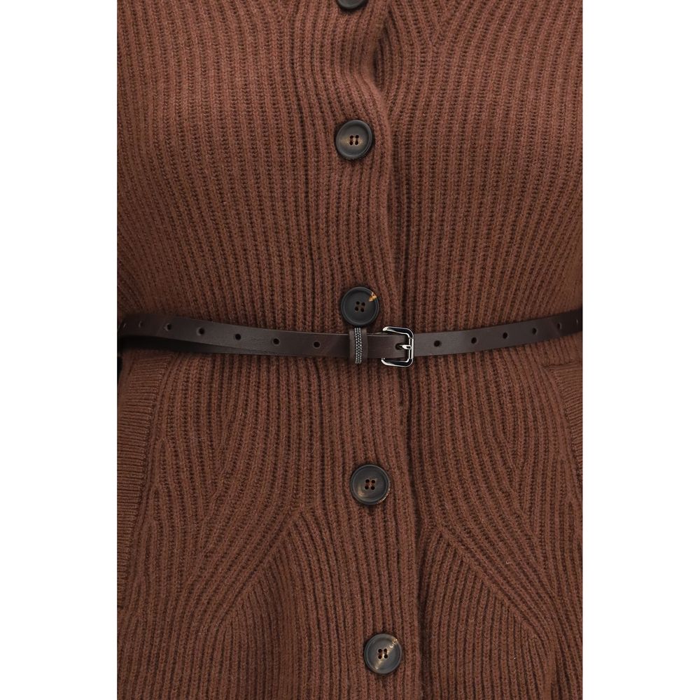 Gilet Brunello Cucinelli en laine marron Oves Aries