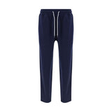Pantalon de jogging en coton bleu Brunello Cucinelli (pantalon de sport)