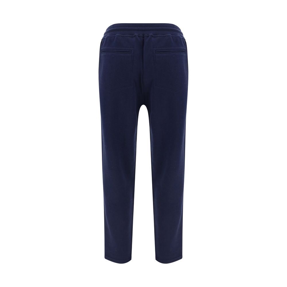 Pantalon de jogging en coton bleu Brunello Cucinelli (pantalon de sport)