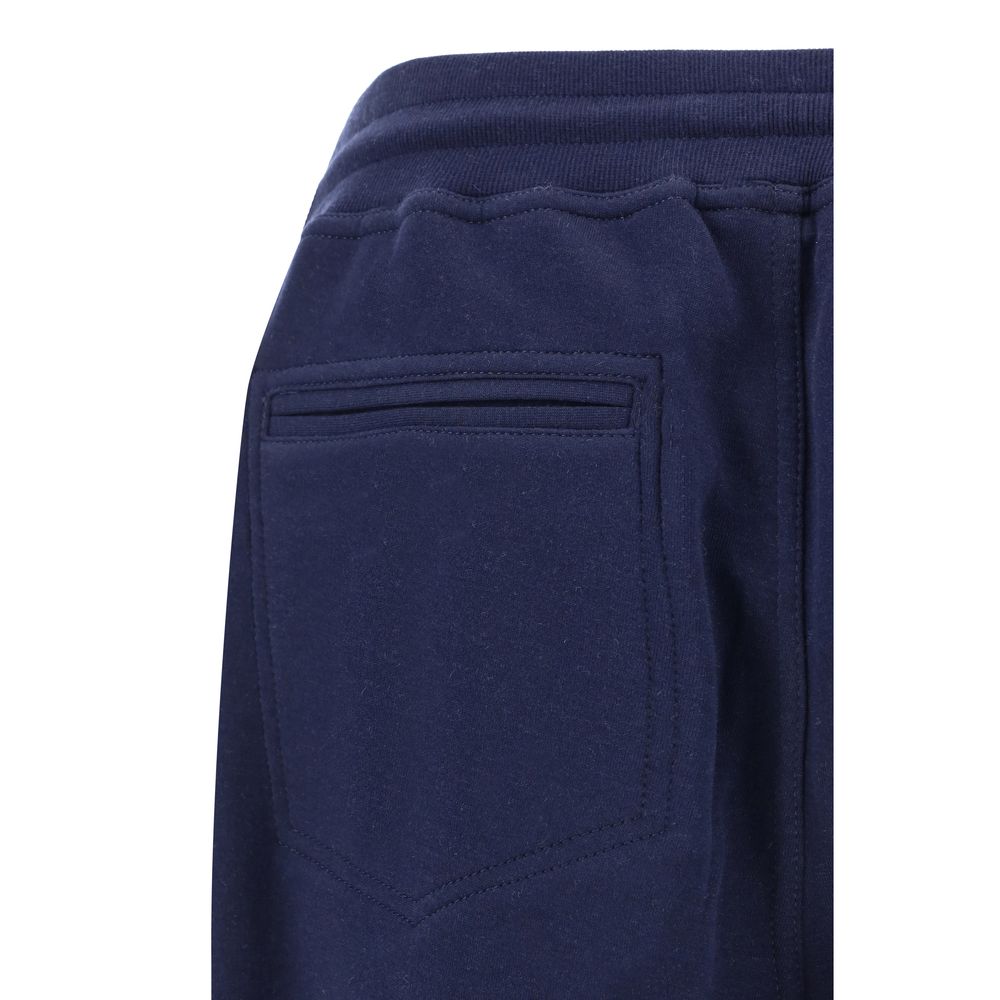 Pantalon de jogging en coton bleu Brunello Cucinelli (pantalon de sport)