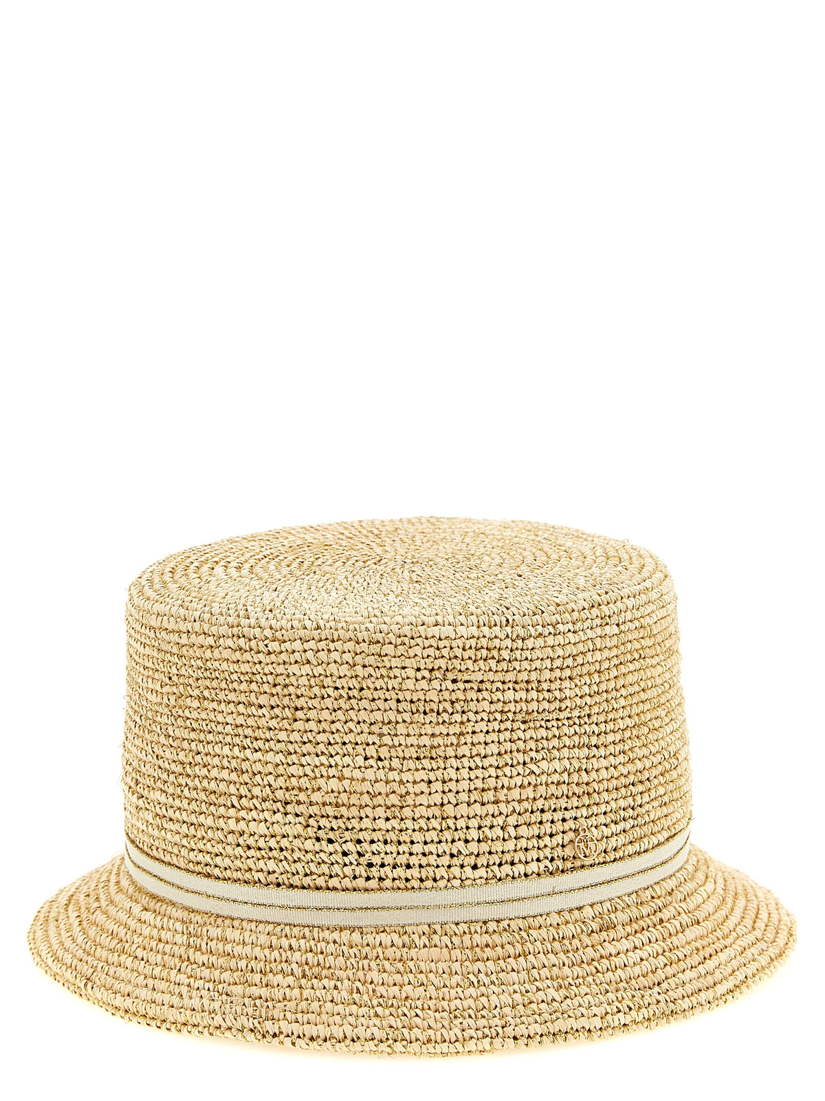Chapeau de soleil Maison Michel en tissu beige