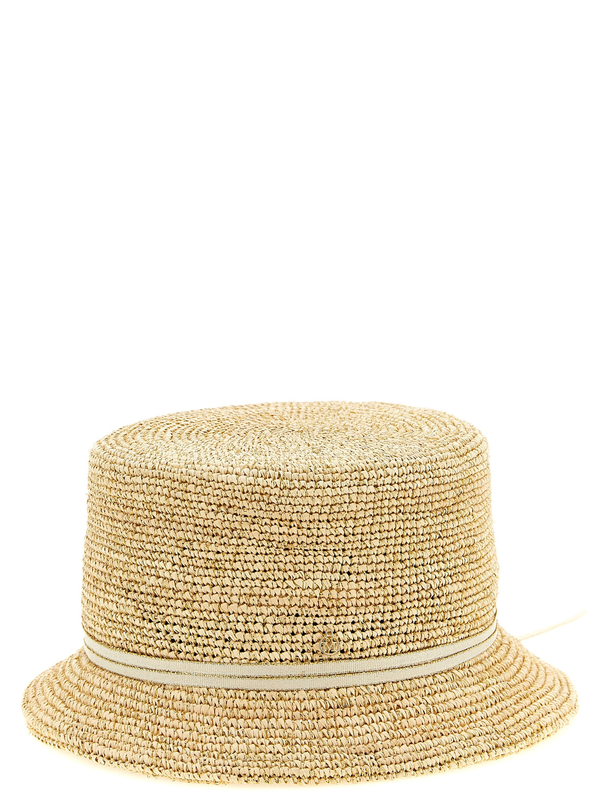 Chapeau de soleil Maison Michel en tissu beige