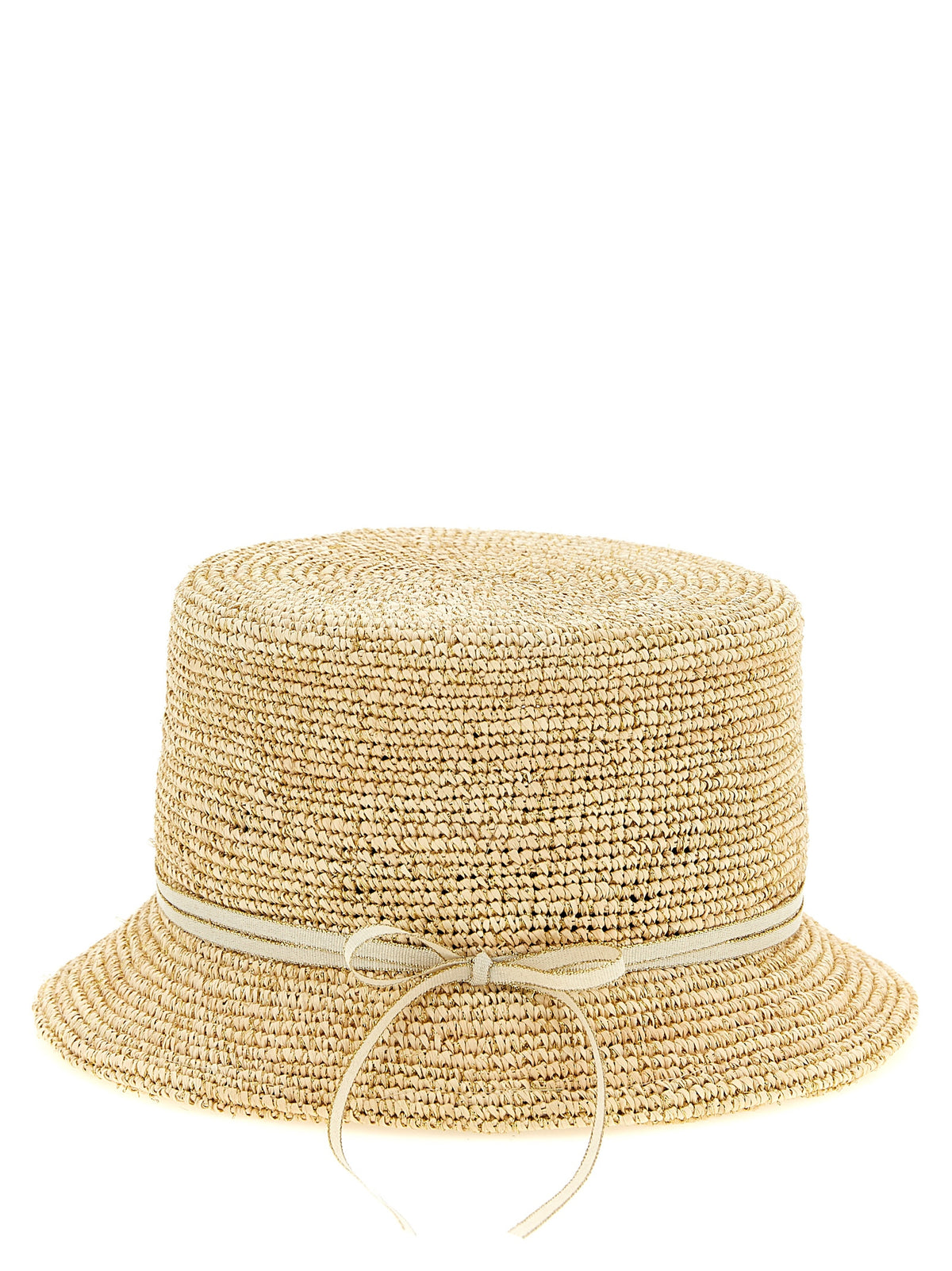 Chapeau de soleil Maison Michel en tissu beige