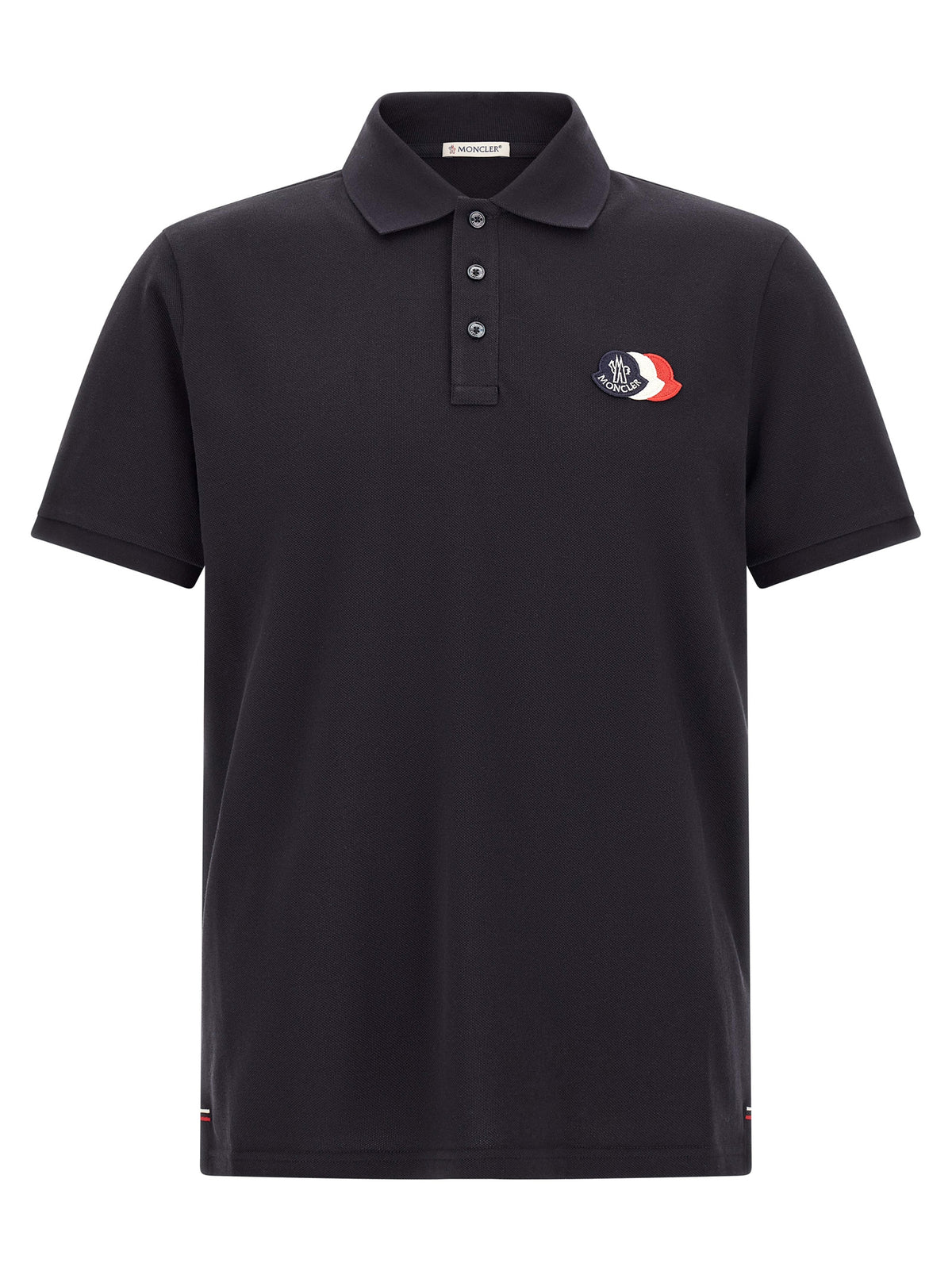Polo Moncler en coton bleu