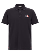 Polo Moncler en coton bleu