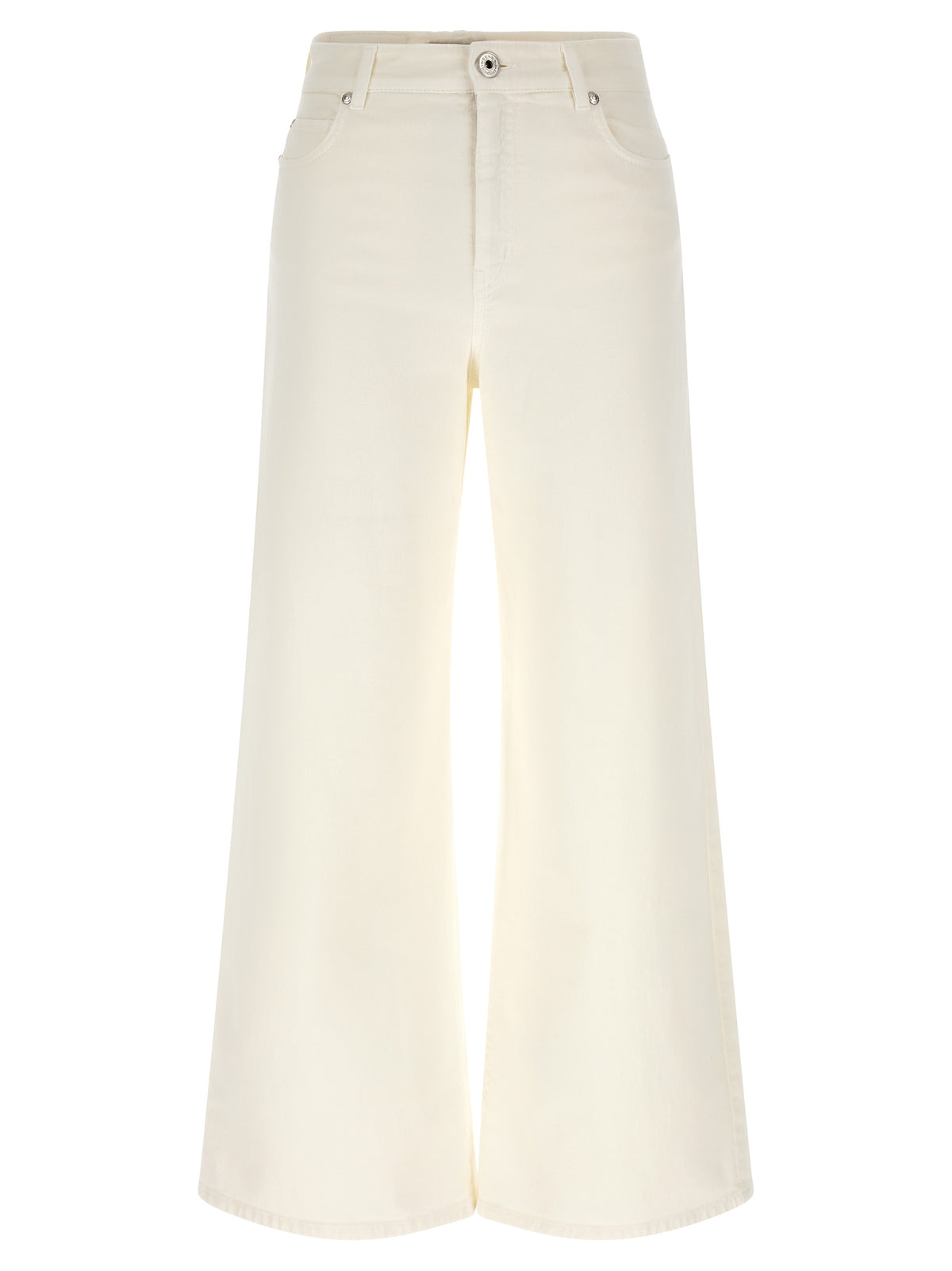 Pantalon décontracté en coton blanc Max Mara