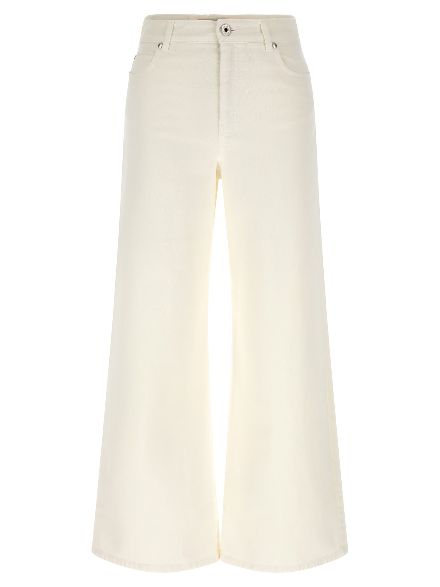 Max Mara White Cotton Casual Pants