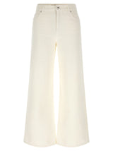 Pantalon décontracté en coton blanc Max Mara