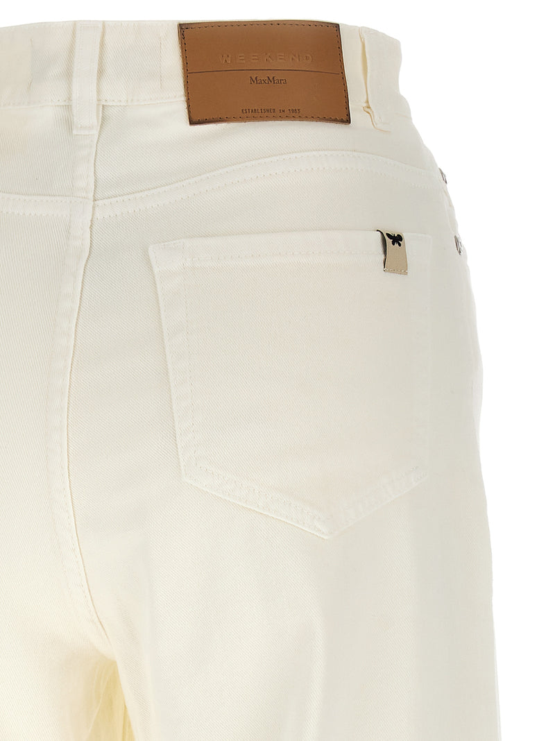 Max Mara White Cotton Casual Pants