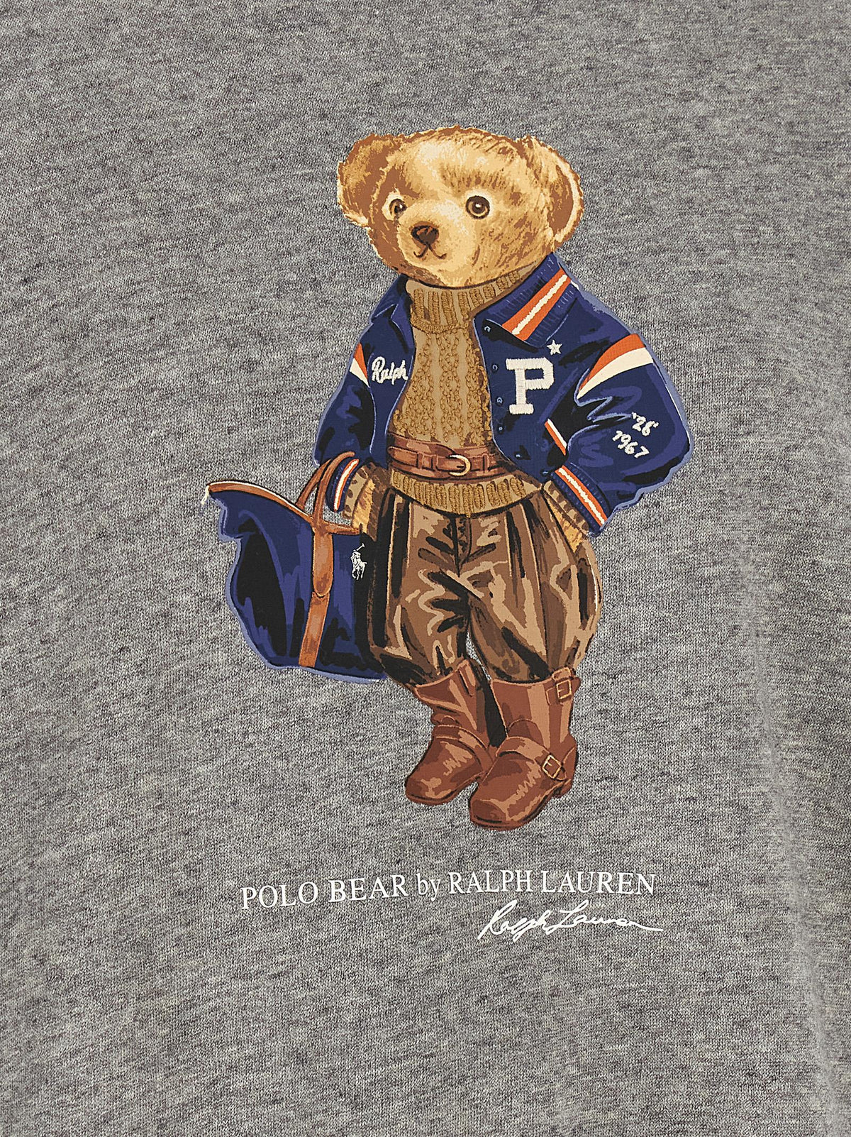 Sweat-shirt en coton gris Polo Ralph Lauren