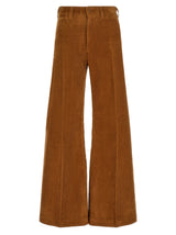 Pantalon évasé en coton marron Polo Ralph Lauren