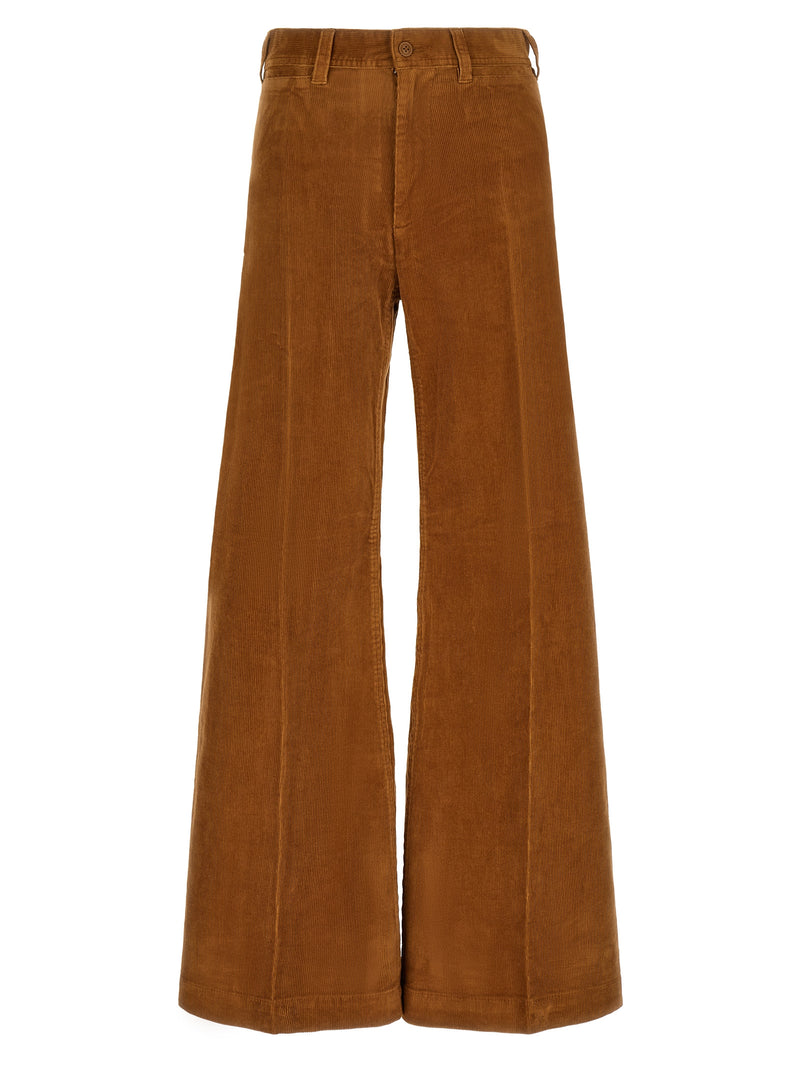 Polo Ralph Lauren Brown Cotton Flared Pants
