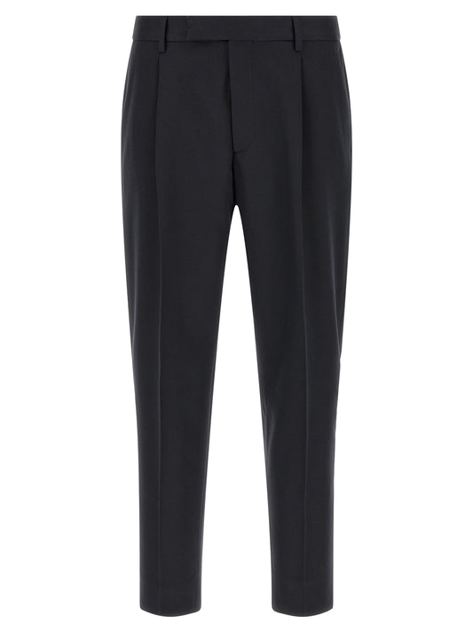 ZEGNA Blue Cotton Dress Pants