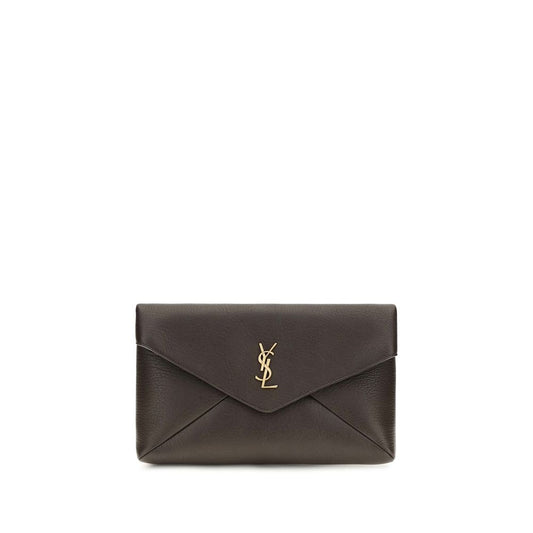 Saint Laurent Brown Lamb Ovis Aries Aries Wallet