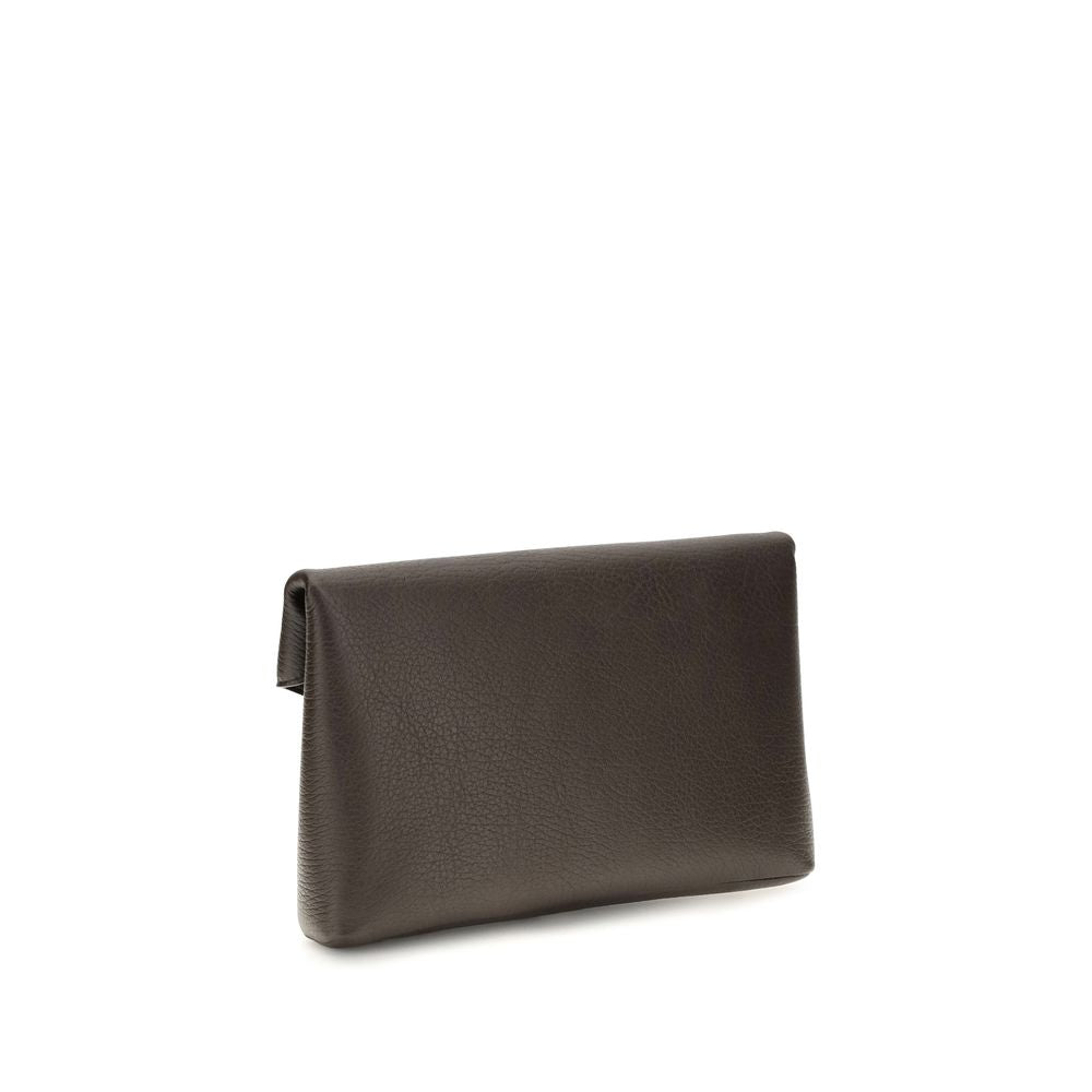 Portefeuille Saint Laurent marron en agneau Ovis Aries Aries