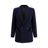 Blazer Blazé Milano en laine bleue Oves Aries