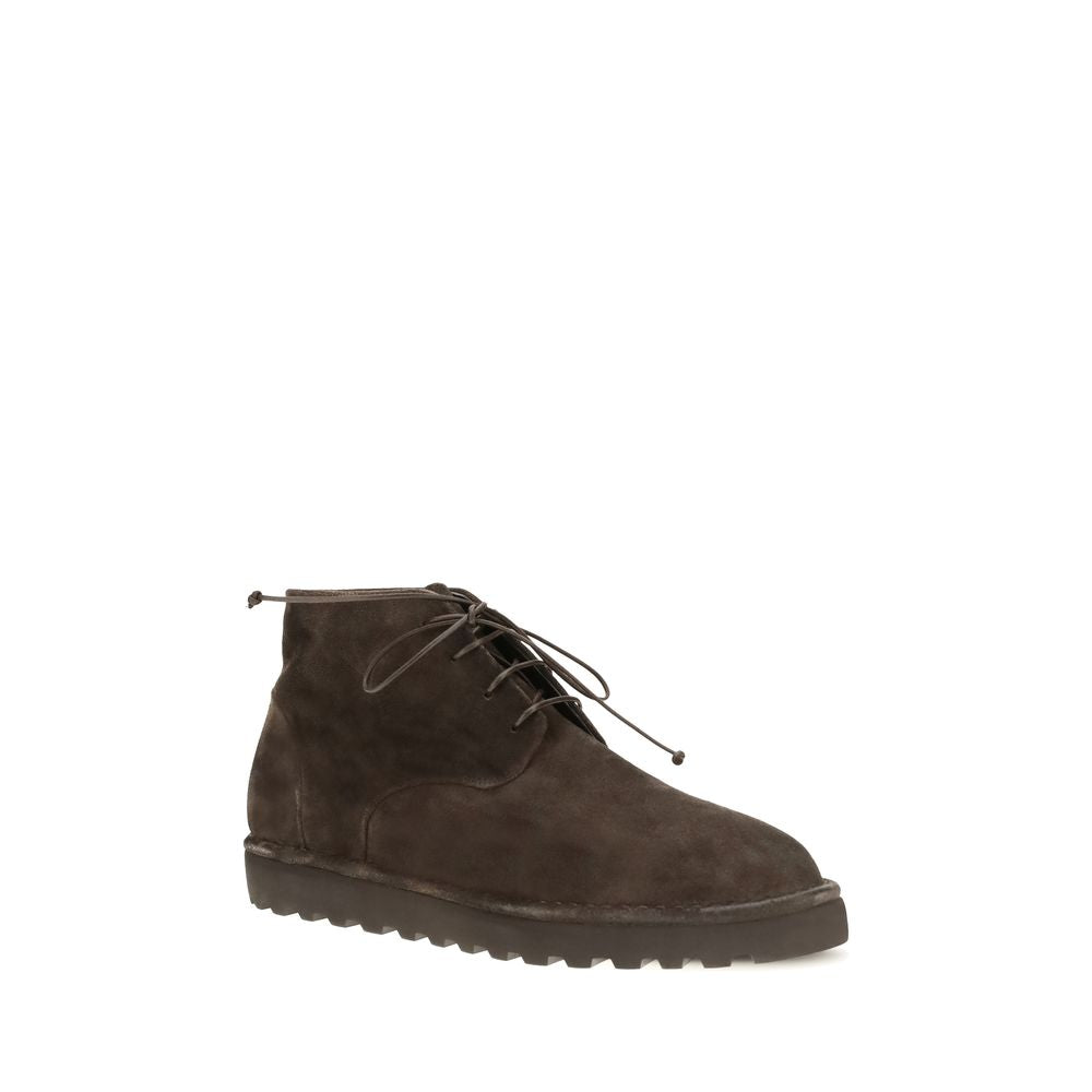 Bottes à lacets en cuir suédé marron Marsell